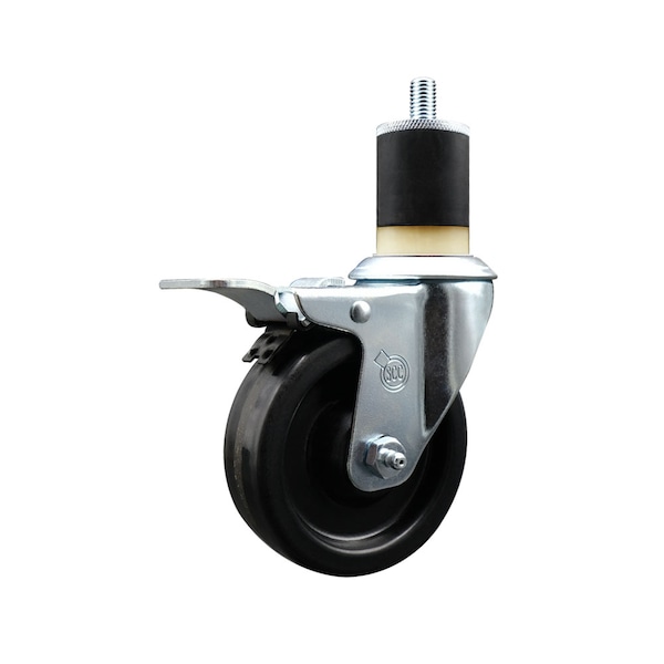 4'' Phenolic Swivel 1-7/8'' Expanding Stem Caster Total Lock Brake